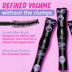 Dramatic curl and defined lashes with essence Lash Princess Sculpted Volume Mascara.