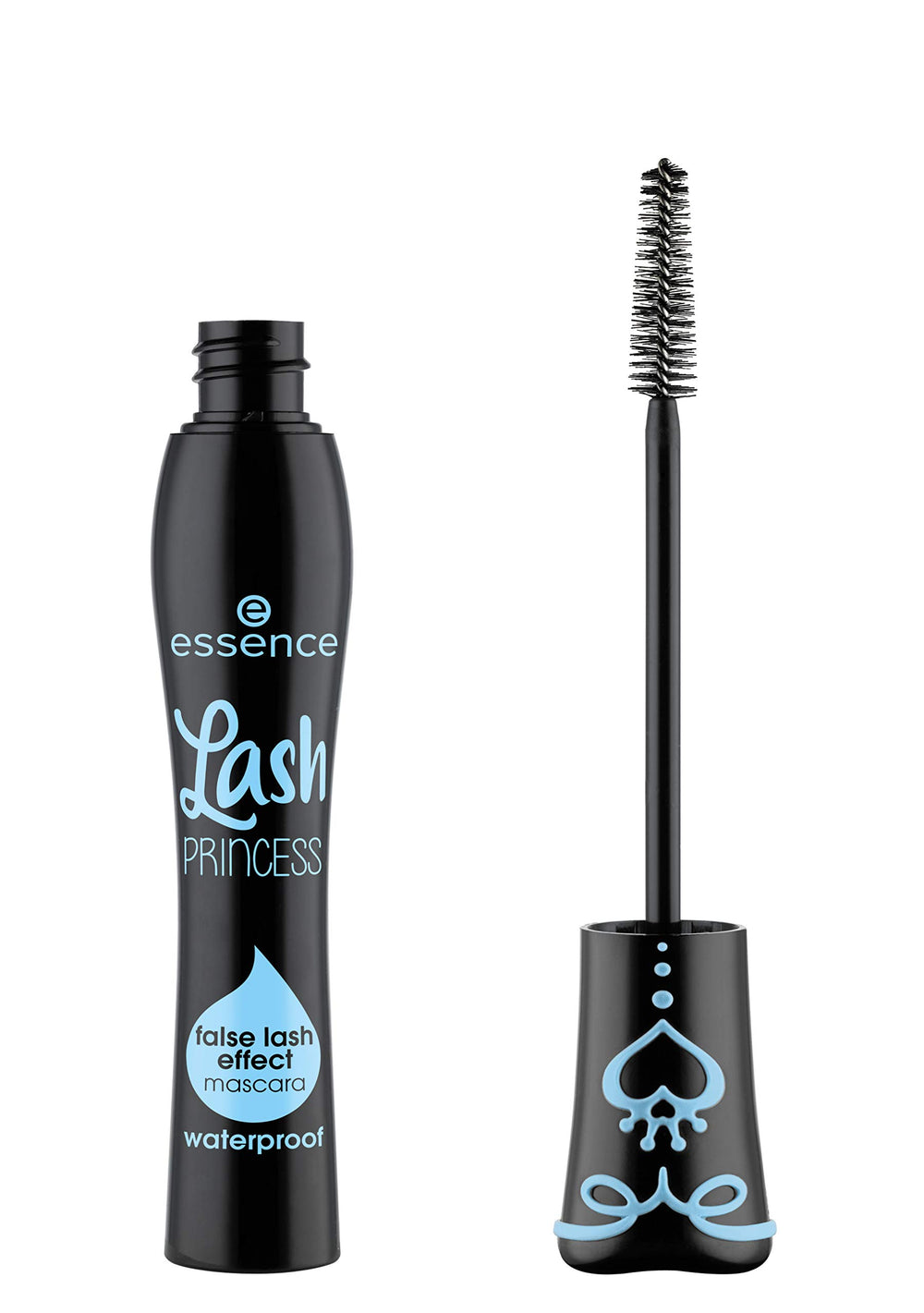 essence Lash Princess waterproof mascara bottle showing waterproof formula for all-day wear