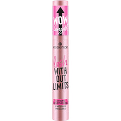 applying Essence Lash Without Limits 01 Extra Black demonstrates smooth layering