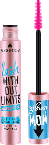 essence Lash Without Limits elastomer wand closeup showing precise lash coating