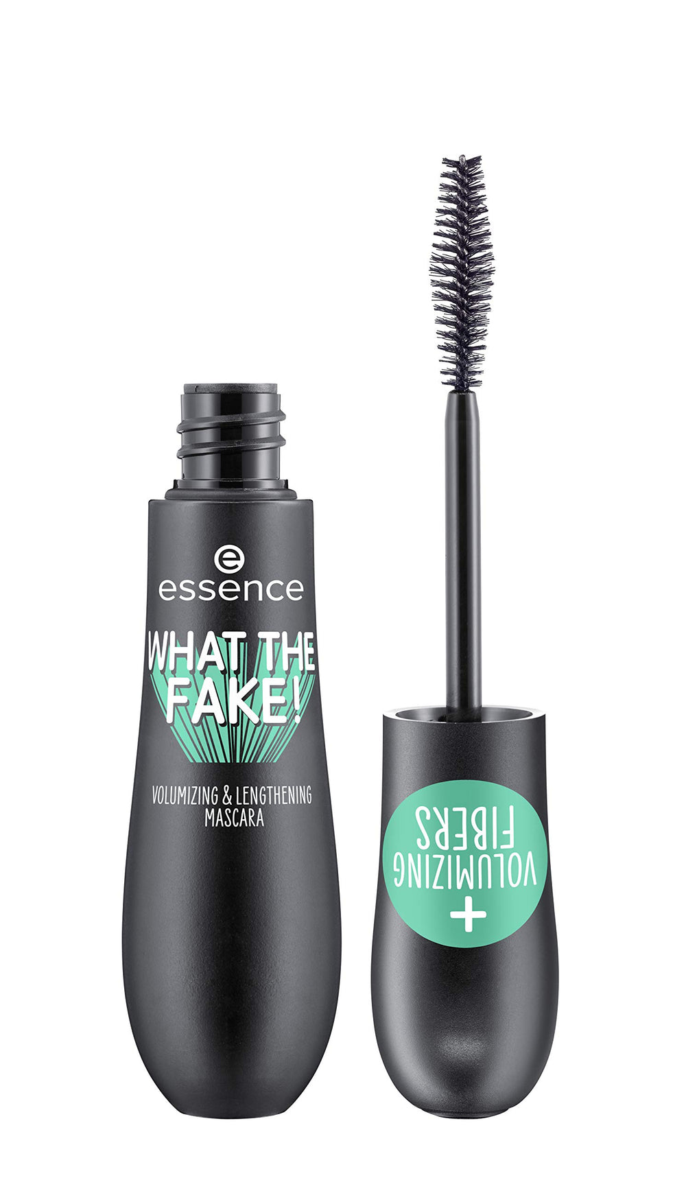 essence máscara de fibras voluminizantes y alargadoras, cepillo ergonómico para pestañas más largas