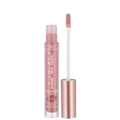essence What the Fake lip gloss packaging for on-the-go plumping touch.