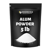 Essencea Alumbre en polvo 5 lb, envase principal, ideal para usos versátiles en casa.