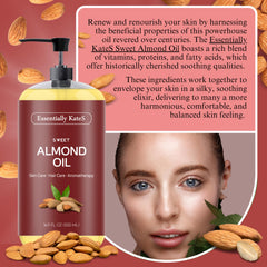 Essentially KateS Aceite de almendras en gotero, textura ligera ideal para piel.