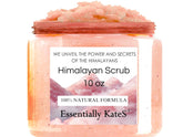 Essentially KateS exfoliante sal-himalaya en bote; exfoliación suave y hidratación con aceite de almendras.