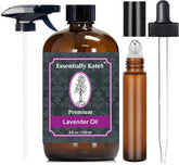 Aceite de lavanda Essentially KateS con gotero de vidrio para dosificar con precisión.