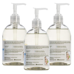 Etiqueta sin fragancia en botella Essentials para piel sensible.