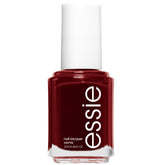 Esmalte essie Burdeos con brillo en botella para look de salón.