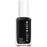Esmalte essie expressie negro Now Or Never, secado rápido y color intenso.