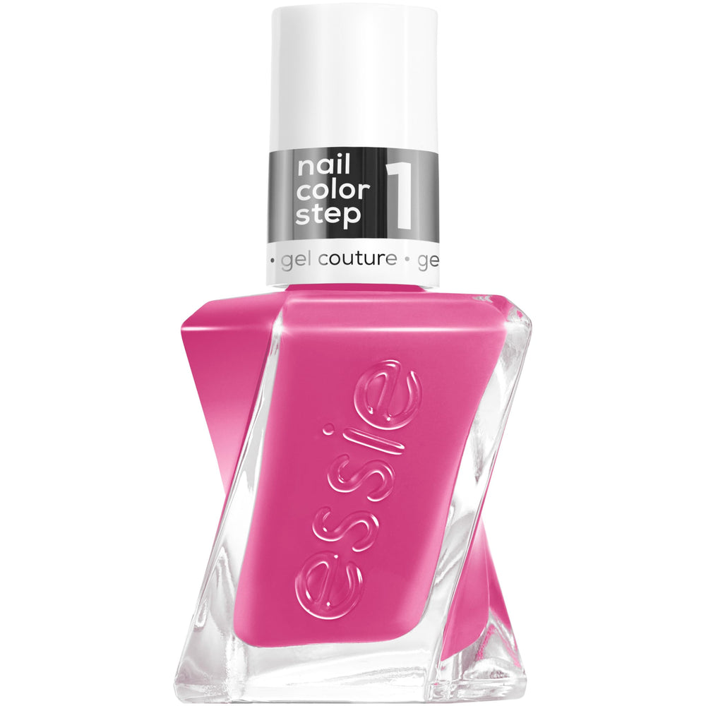 essie Gel Couture bright orchid pink bottle with gel-like shine.