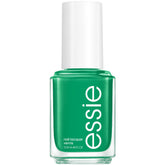 essie Grass Never Greener nail polish bottle with glossy green finish
