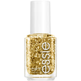 essie Summit Of Style nail polish bottle with glossy gold glitter finish for a luxe shine
