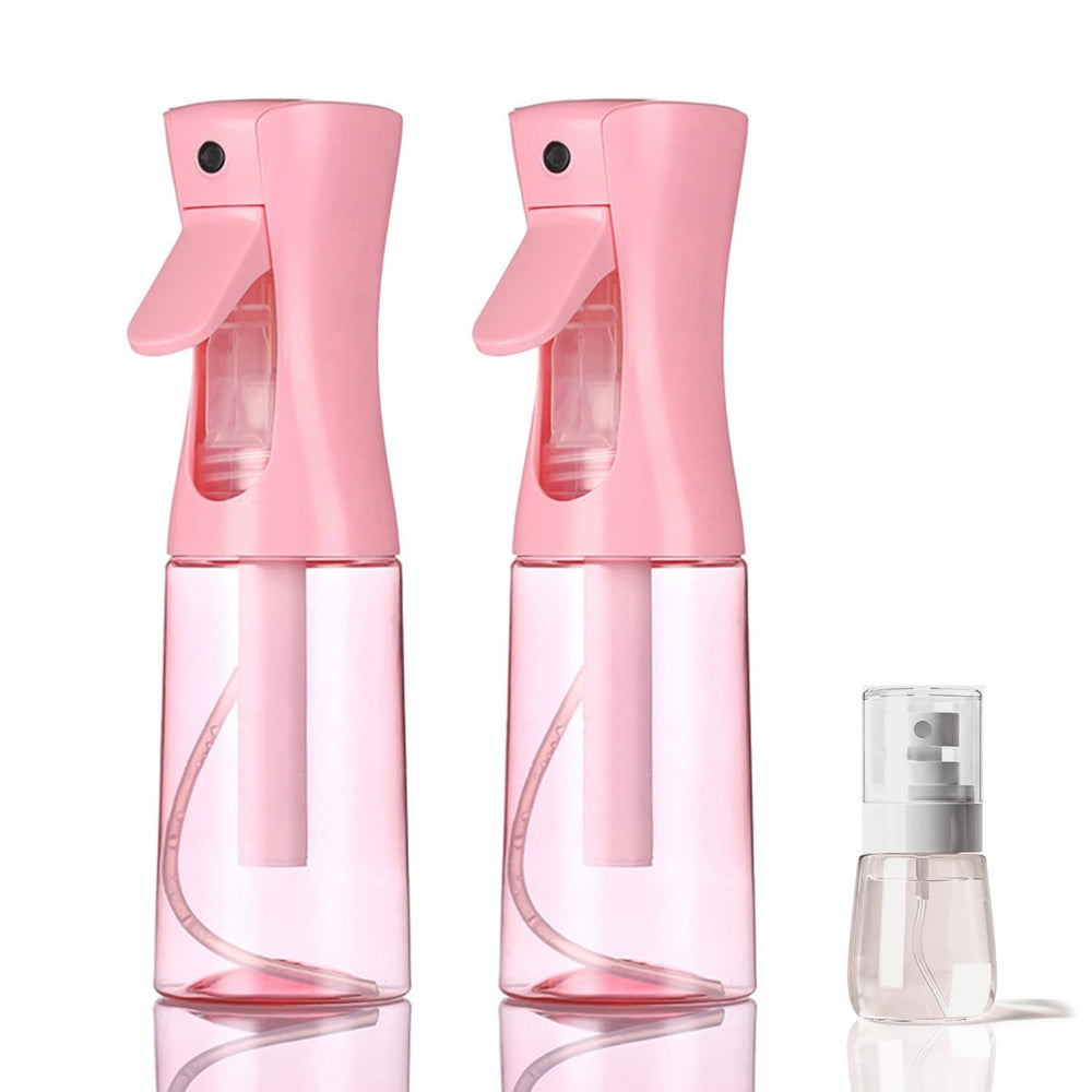 ESSKAM pink 200ml continuous spray bottle for even mist in home and salon tasks.