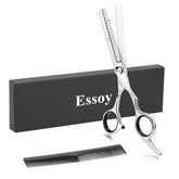 Essoy professional thinning shears with 6.5-inch blades for precise texture at home.