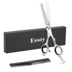 Essoy professional thinning shears with 6.5-inch blades for precise texture at home.