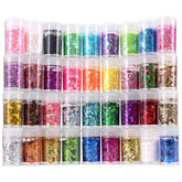 Estanoite chunky glitter mix in 36 colors for bold makeup and resin crafts