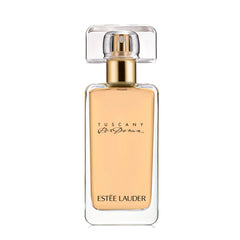 Estee Lauder Tuscany Per Donna perfume bottle showcases floral amber notes for daytime wear.