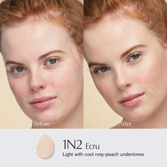 Futurist Hydra Rescue foundation swatch blending on skin.