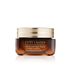 Estée Lauder Advanced Night Repair overnight treatment bottle closeup signals premium hydration for radiant mornings.