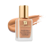 Estée Lauder Double Wear bottle close-up highlighting oil-control long wear.