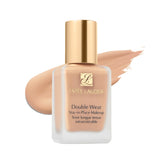 Estée Lauder Double Wear porcelain bottle showcases long-wear, oil-free matte finish.
