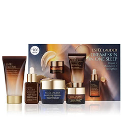 Estée Lauder Dream Skin In One Sleep set display for overnight renewal potential