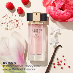 Estée Lauder Modern Muse bottle side view, elegant aroma for daily wear.