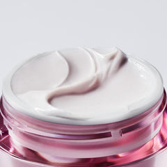 Close-up texture of Resilience Night Cream showing luxurious consistency.