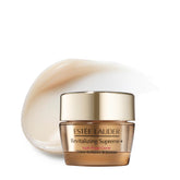 Estee Lauder Revitalizing Supreme+ cream jar front for firming and lifting.