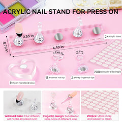 ESUOHYM heart-shaped nail stand for elegant display and design