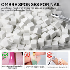 Esuohym grabbing pen action demonstrates easy control during ombre sponge use.