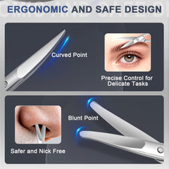 ESVIENS nose hair trimmer with blunt tip for gentle nasal grooming