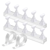 Etercycle acrylic nail art display stand with magnetic base for secure practice and display