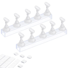 Expositor Etercycle de uñas acrílicas, base estable para practicar y exhibir diseños.