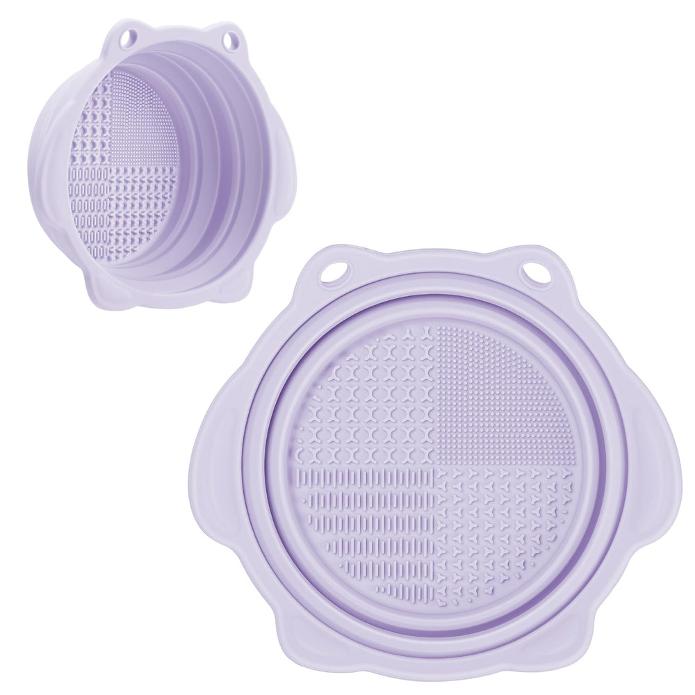 Etercycle foldable bowl showing compact design for easy storage during makeup routines.