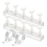 Etercycle nail stand white-gold front view with secure magnetic base for steady practice.