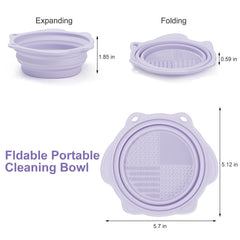 Etercycle travel-friendly cleaning tool fits in a makeup bag for on-the-go use.