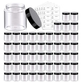 Eternal Moment 4oz clear jar with black lid for easy content preview and storage.