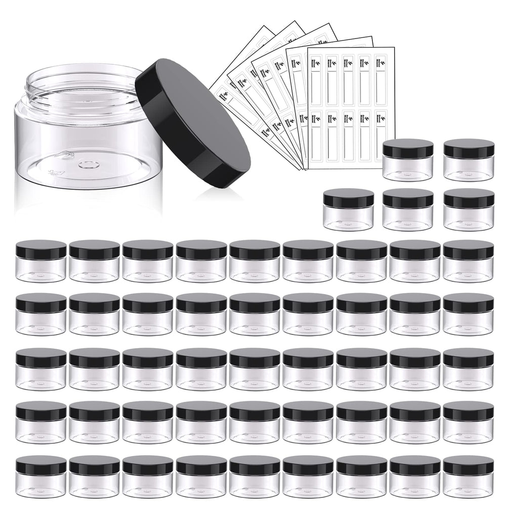 Eternal Moment 50 pack 1oz clear jars with lids for samples.