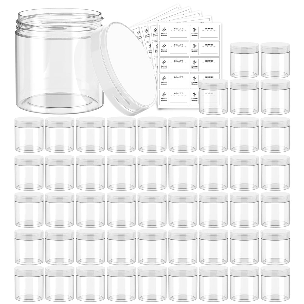Eternal Moment 4oz jar with clear lid, ideal for cosmetics and samples.