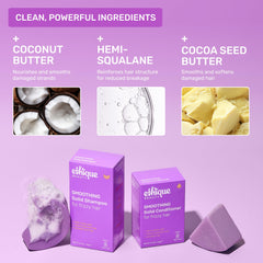 Ethique barra de champú cacao manteca: suavidad y brillo natural.