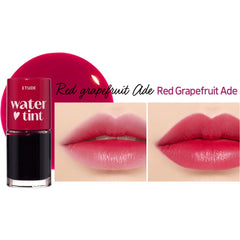 Etude Dear Darling Water Tint cheek swatch reveals buildable berry glow.