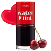 ETUDE Dear Darling Water Tint Cherry Ade bottle close-up showing vivid color for lips