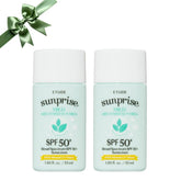 ETUDE Sunprise duo set with SPF 50+ for broad protection and a light, non-sticky feel.