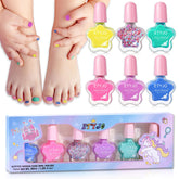 ETYJO Kids Nail Polish Set bottle closeup, showcasing a safe non-toxic formula for kids.