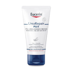 Eucerin crema de manos con urea 5% para hidratación intensa.
