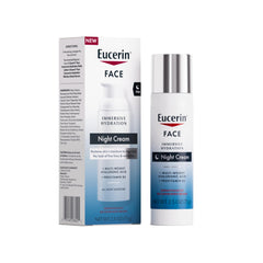 Eucerin Face Immersive Hydration Night Cream en aplicación nocturna para hidratación profunda
