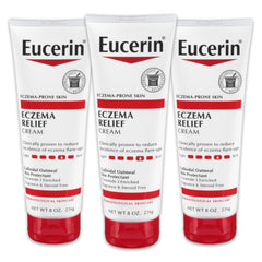Eucerin Eczema Relief Cream tube showing lightweight texture for quick absorption.