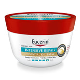 Eucerin Intensive Repair Essential Oil Balm jar provides deep hydration for very dry skin.