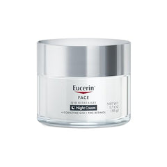 Textura cremosa de Eucerin Q10 Nocturna para piel sensible y suave.